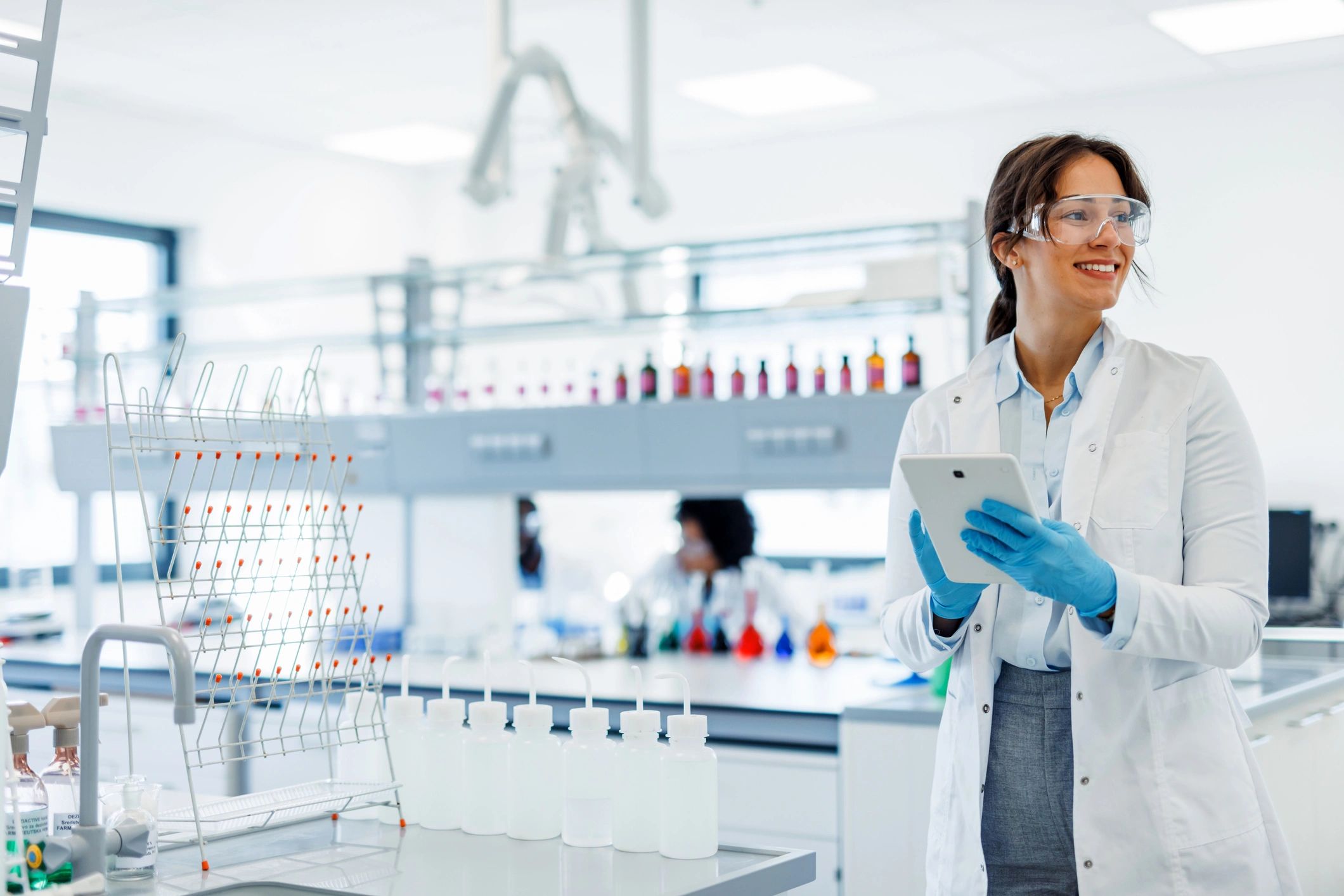 Scientist working in a modern laboratory